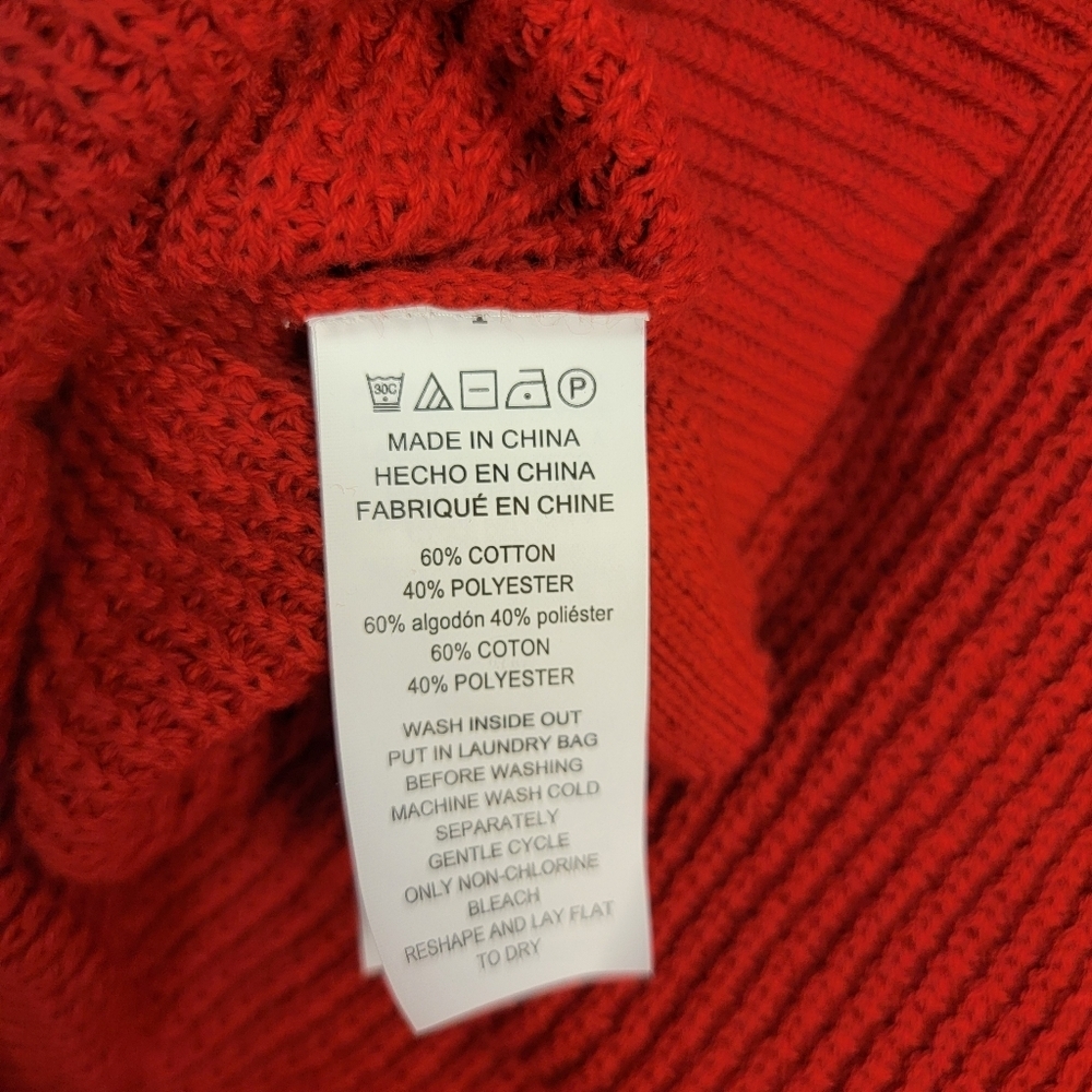 Michael Kors Women's Red Knit Turtleneck Sweater Size‎ S - Picture 8 of 8